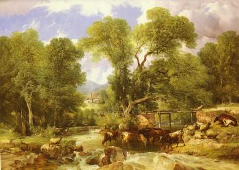 Thomas Sidney Cooper : A Wooded Ford